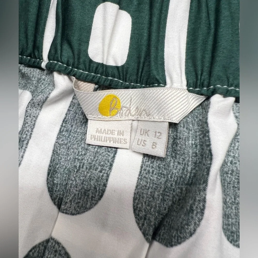 Boden Green Pleated retro print skirt, US6, UK12 - Picture 5 of 9